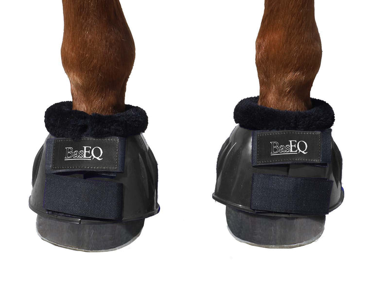 BasEQ PVC Fleece Top Bell Boots Bell Boots One Stop Equine Shop 
