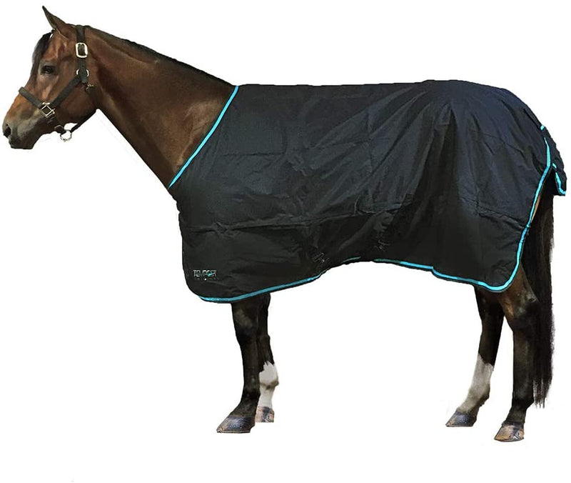 Shires Tempest Original Rain Sheet Turnout Sheets Shires Equestrian Charcoal/Turquoise 57" 