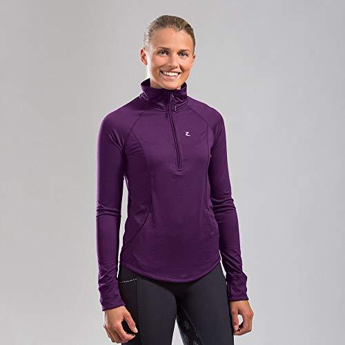 UNDER ARMOUR Womens Purple Logo Graphic Long Sleeve Crop Top