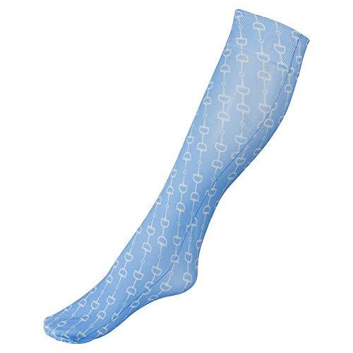 Horze Amira Thin Printed Socks Socks Horze Periwinkle Blue/High Rise Grey Adult 