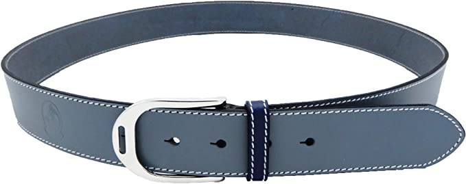 LILO Collections Estribo Grande 1.5" Stirrup Leather Belt Belts Lilo Belts 28 Grey/Navy/Silver 
