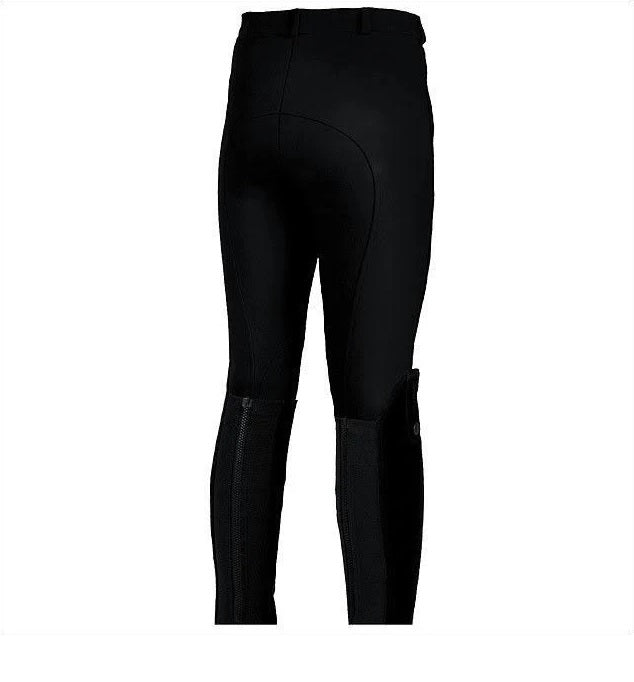 Back side of black Horze Active Youth Self Patch Breeches