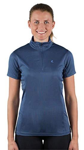 Horze Women's Trista Sun Shirt - Short Sleeve Technical Shirts Horze Indigo Blue/Periwinkle Blue US 12 (EU 42) 