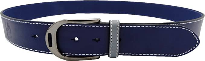 LILO Collections Estribo Grande 1.5" Stirrup Leather Belt Belts Lilo Belts 28 Navy/Grey/Metal 