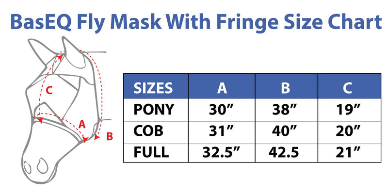 BasEQ Fly Mask with Fringe Fly Masks One Stop Equine Shop 