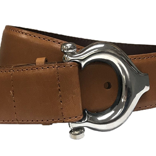 Women's Leather Horsebit Belt - Brass Horsebit Buckle - Equestrian Bel –  Greyhorse Equestrian
