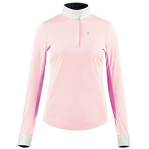 Horze Women's Blaire Sun Show Shirt - Long-Sleeved Long Sleeve English Show Shirts Horze Chalk Pink US 12 (EU 42) 