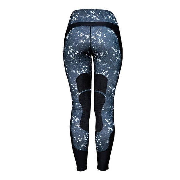 Back view of Galaxy Print Horseware Women's Riding Tights