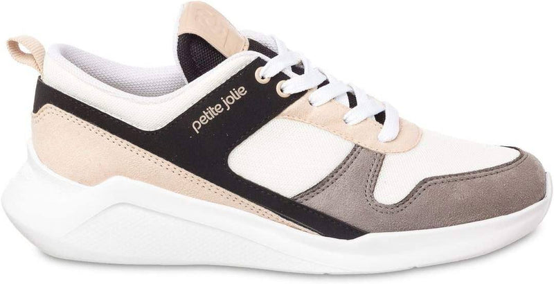 Black/White/Nude/Grey Petite Jolie Green Bay Women's Lace Up Athletic Sneakers
