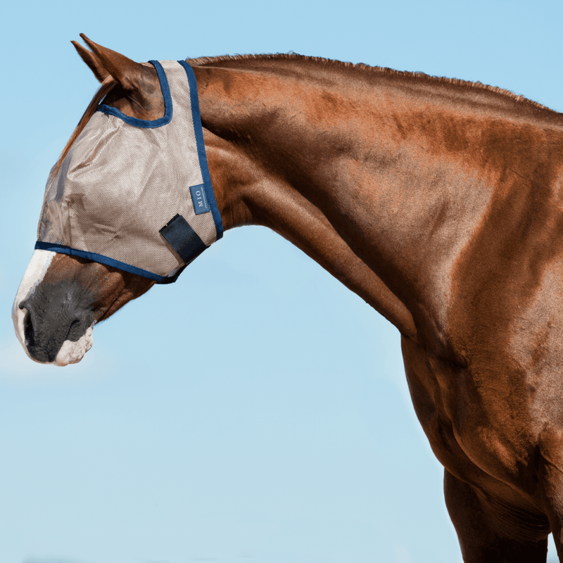 Side view of Horseware Mio Fly Mask without Ears