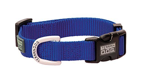 Dark Blue Medium Terrain D.O.G. Nylon Adjustable Snap-N-Go Dog Collar Dog Collars and Leashes