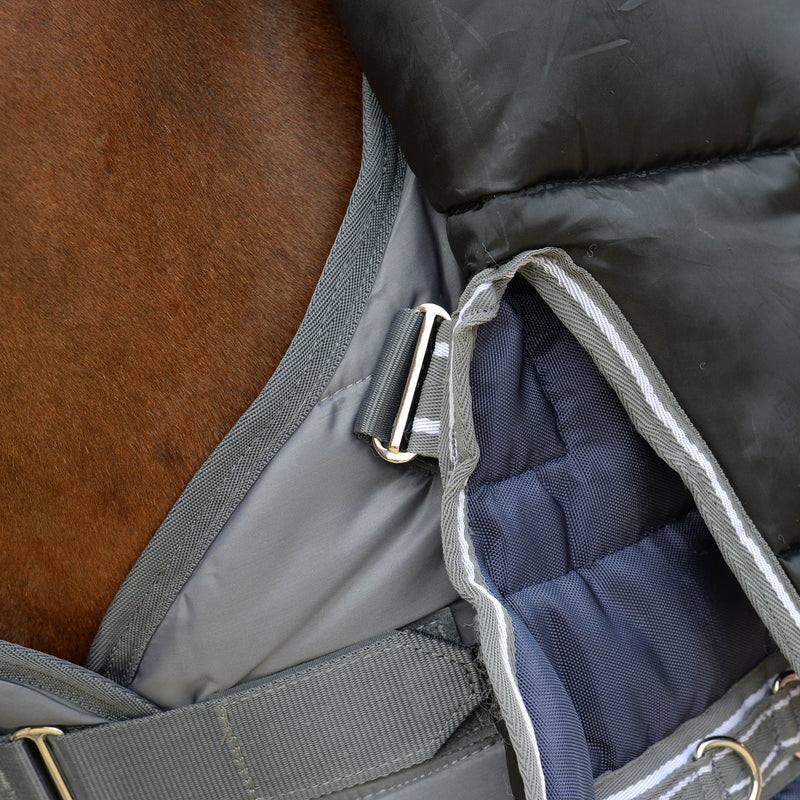Neck view of Grey Weatherbeeta Comfitec Liner Medium Blanket Accessories