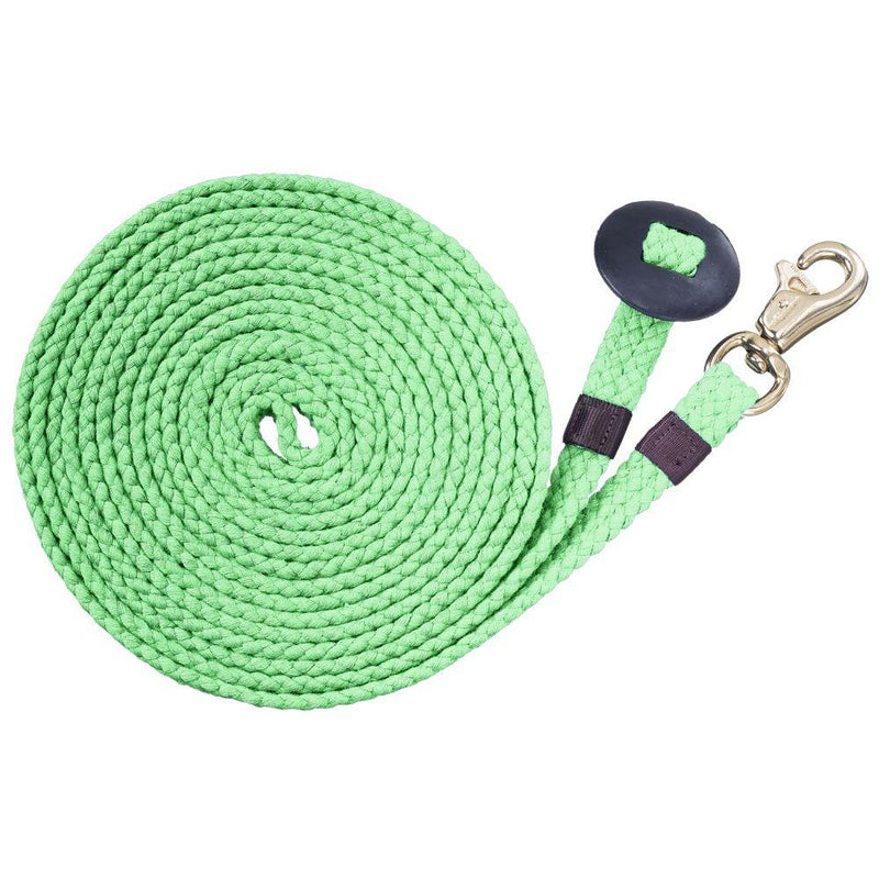 Tough-1 Braided Flat Cotton Lunge Line Black Lunging Systems JT International Neon Green 