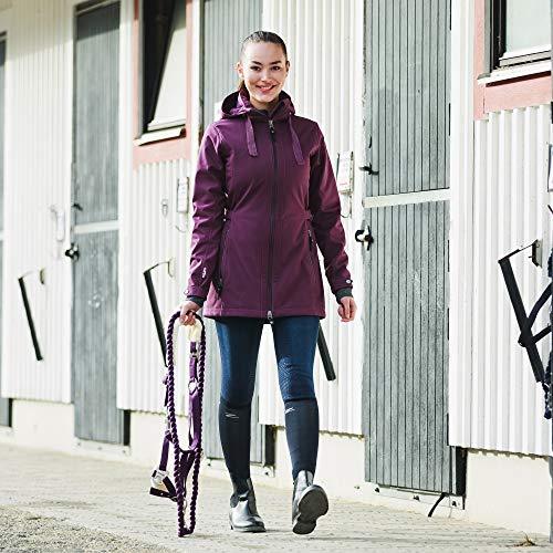 Prune Purple Horze Freya Women's Long Soft-shell Jacket Lifestyle Front Image