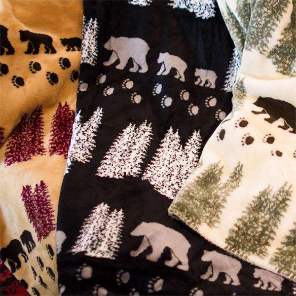 Denali Black Denali Bear Blanket Blankets & Throws Denali 