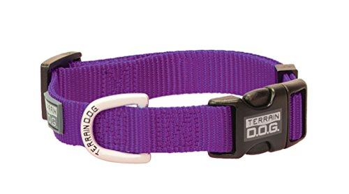 Purple Small Terrain D.O.G. Nylon Adjustable Snap-N-Go Dog Collar Dog Collars and Leashes