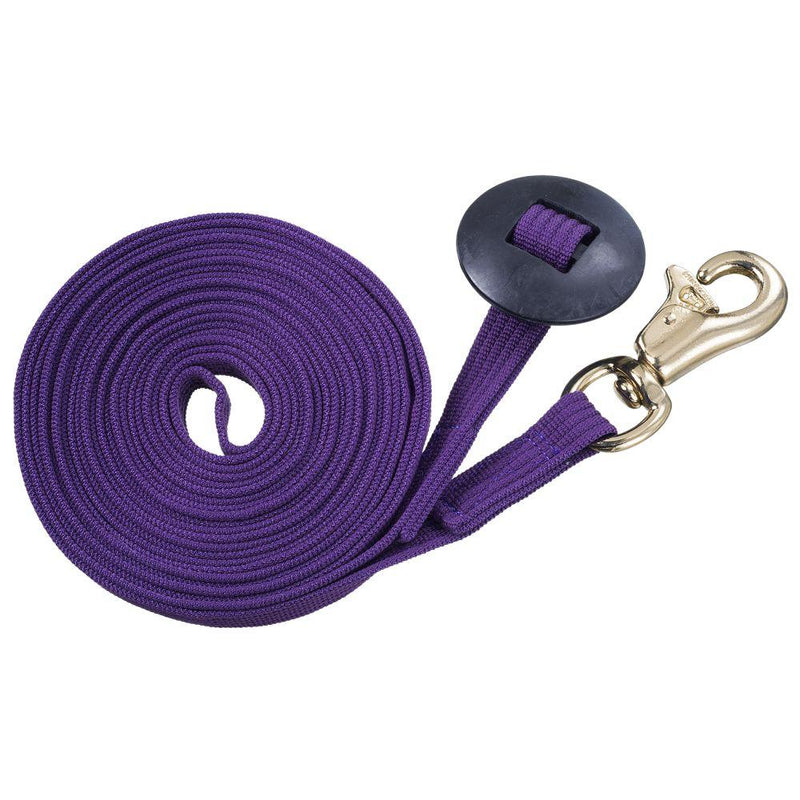 Tough 1 German Cord Cotton Lunge Line with Heavy Snap, Black Lunging Systems JT International Purple 