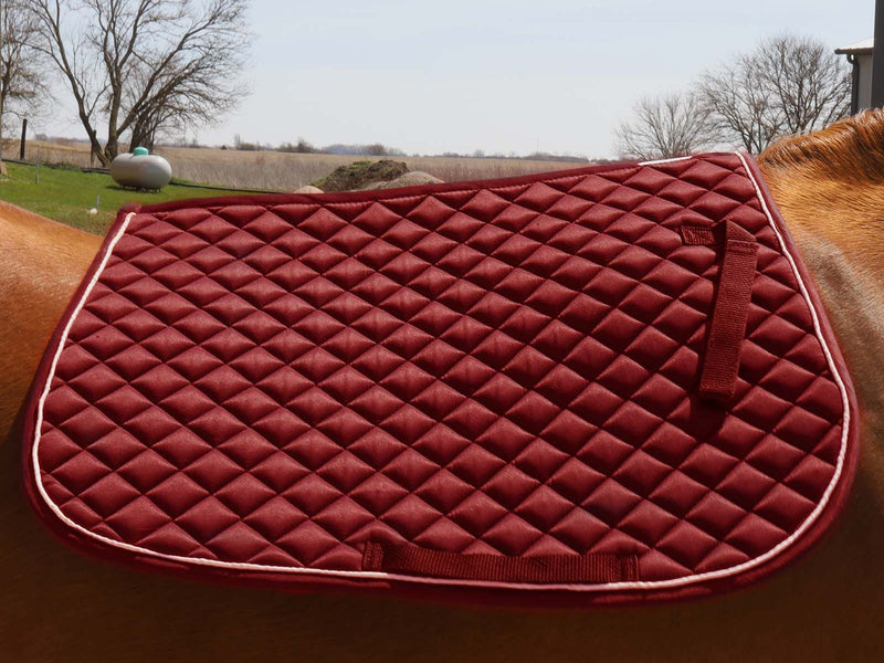 BasEQ Diamond Quilt Saddle Pad with Piping Saddle Pads One Stop Equine Shop 