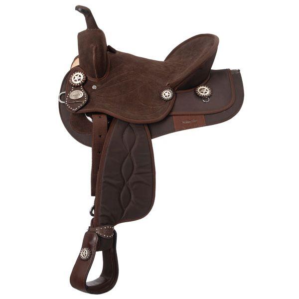 Brown/Brown King Series Suede Seat Synthetic Trail Saddle JT International