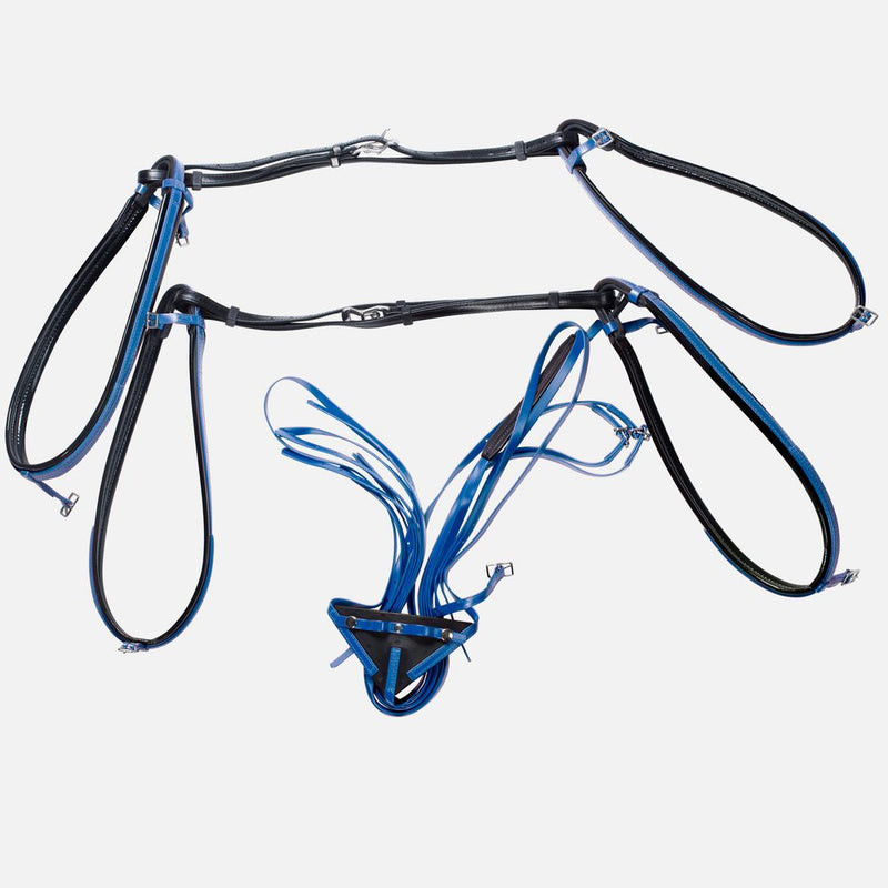 Zilco Slickz Hopples - Hangers English Stirrup Leathers Horze Blue/Black 32 mm 