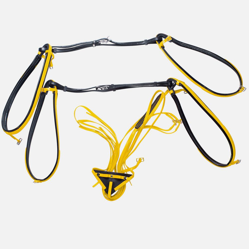 Zilco Slickz Hopples - Hangers English Stirrup Leathers Horze Yellow/Black 32 mm 
