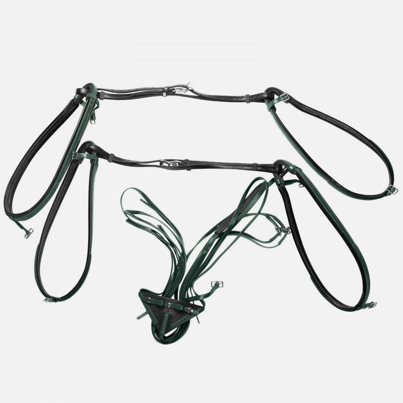 Zilco Slickz Hopples - Hangers English Stirrup Leathers Horze Green/Black 32 mm 