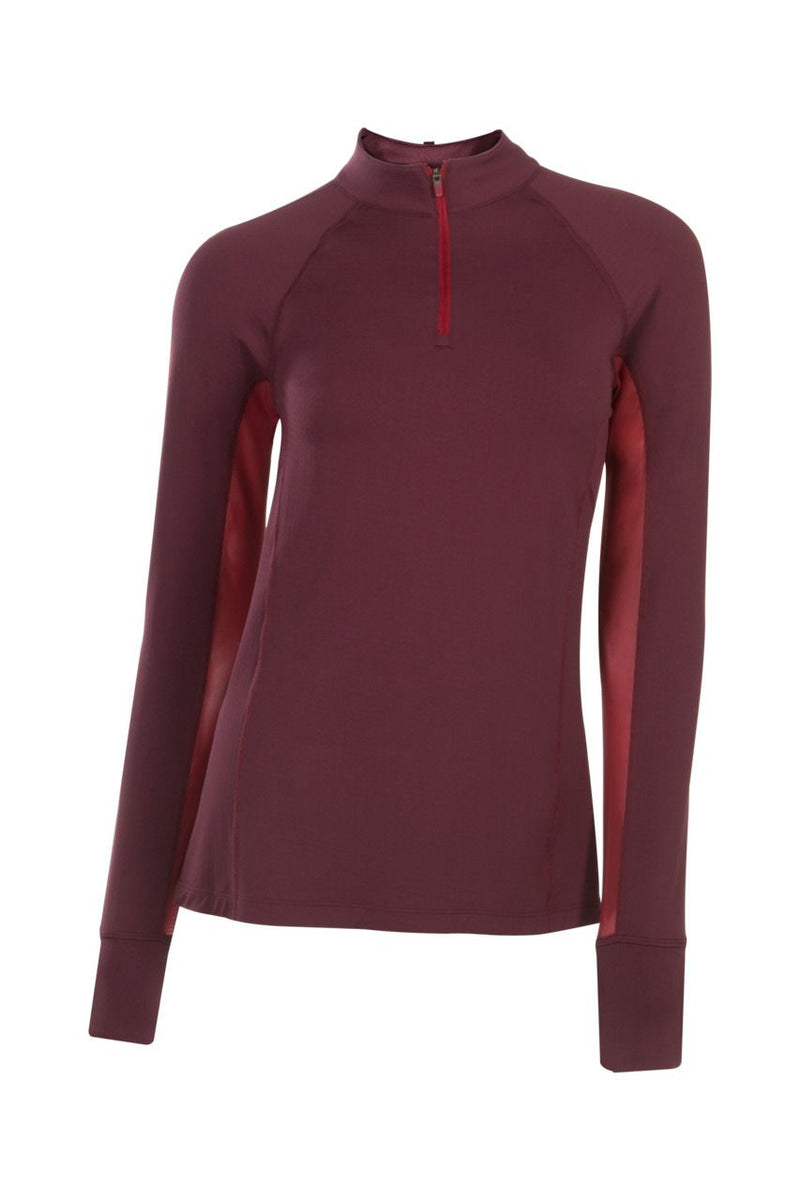 Noble Outfitters Ashley Ladies Performance Long Sleeve Shirt Long Sleeve Shirt Noble Outfitters Merlot X-Large 