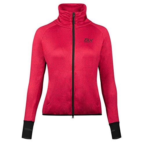B Vertigo Women's BVX Paulina Knit Fleece Jacket Jackets Horze Rose Red US 10 (EU 40) 