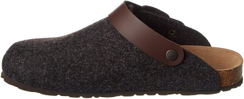 Side view of Brown Bayton Noma Men's Slippers