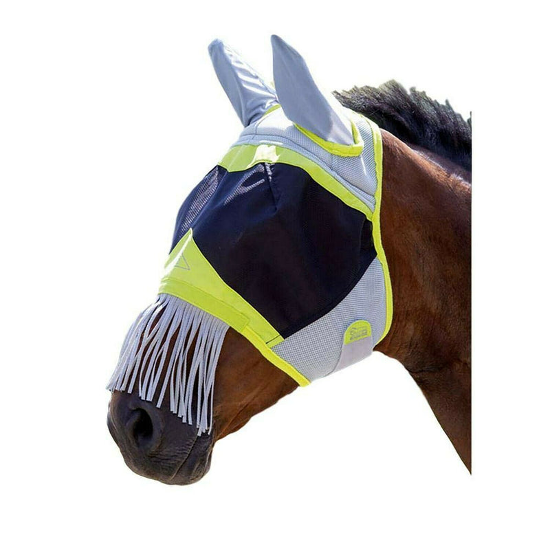 Shires Air Motion Fly Mask wtih Ears & Nose Fringe Fly Masks Shires Equestrian 