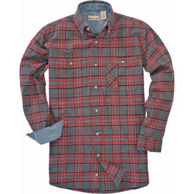 Backpacker Explorer Flannel Sizes Small-3XLT Long Sleeve Shirt Backpackers Red Gray S 