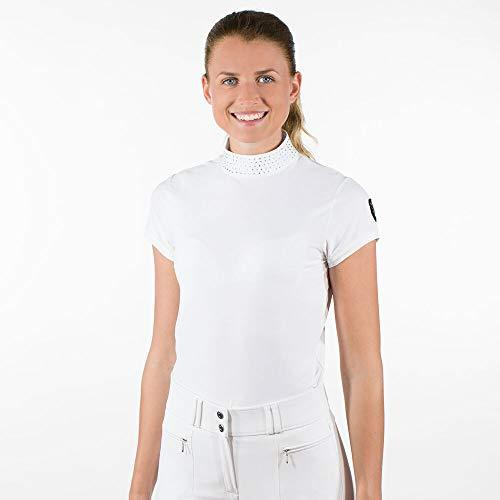 Horze Women's Mirielle Show Shirt - Short Sleeves Short Sleeve English Show Shirts Horze White US 8 (EU 38) 