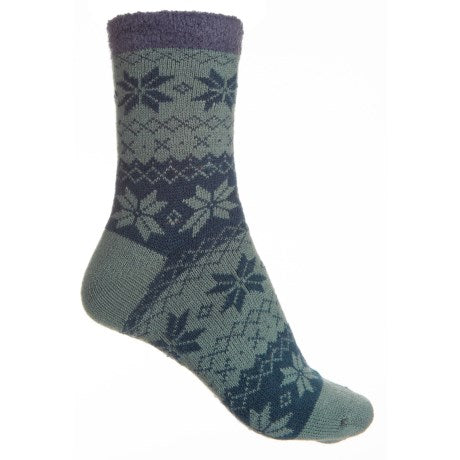 Woolrich Women's Double Layer Snowflake Star Socks Woolrich Alpine Blue Medium 