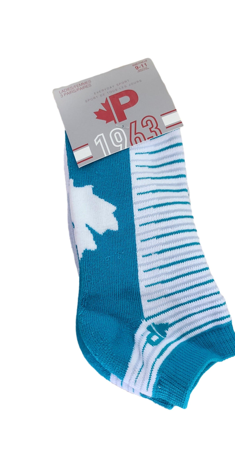 Blue Pajar Ladies Everyday Sport Ankle Socks 3 pair Size 9-11 Pajar Canada