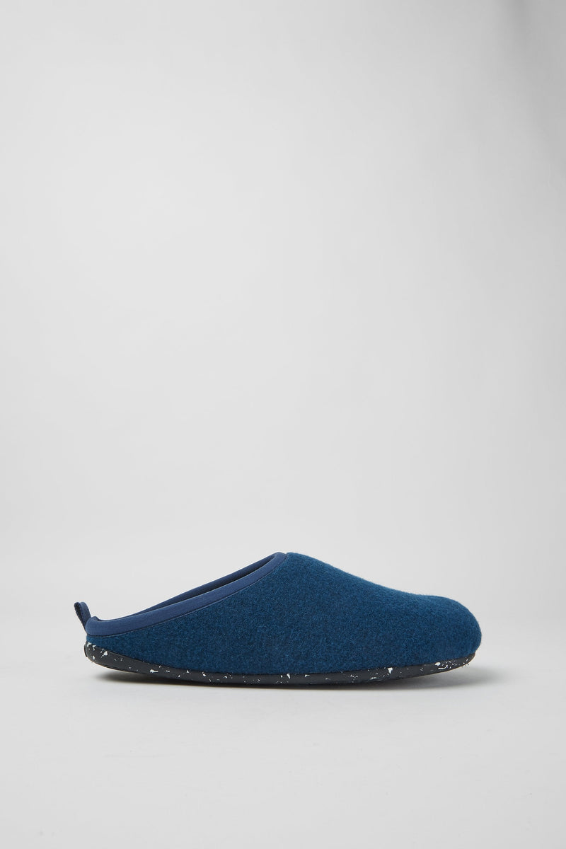 Side View of Blue Camper Men's Wabi Wool/Recycled PET Slippers