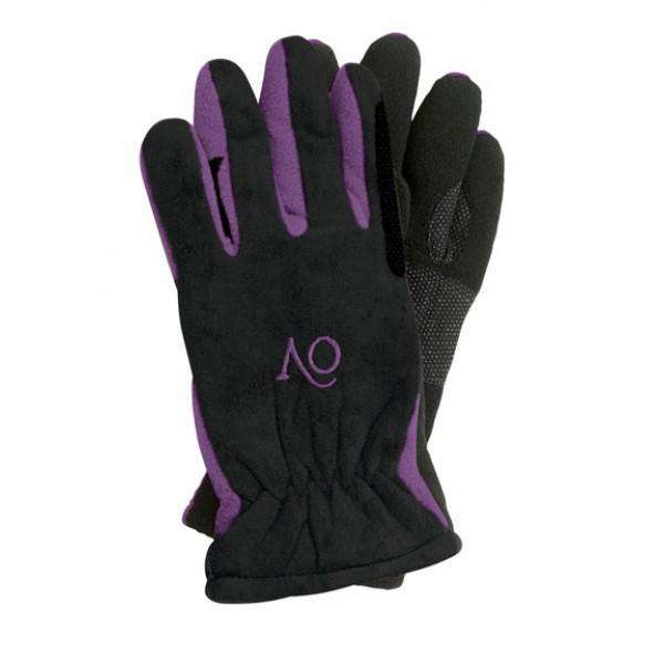 Ovation Children's Polar Suede Fleece Gloves Gloves Ovation L Purple/Black 