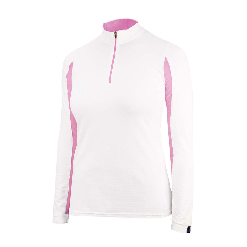 Irideon Cooldown IceFil Women's Long Sleeve Jersey Technical Shirts White/Pink Sunrise X-Large
