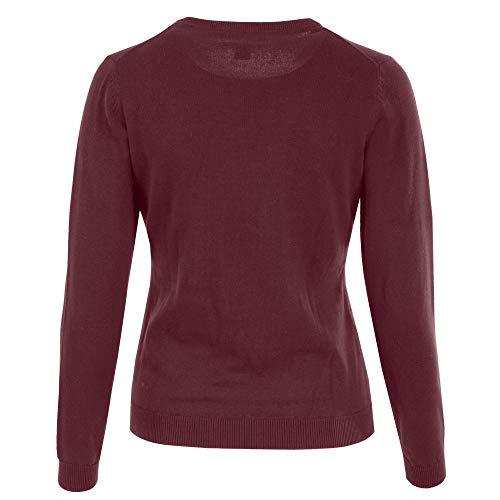 B Vertigo Nina Women’s Knitted V-Neck Sweater, Burgundy Dark Red, 36 Sweaters Horze 