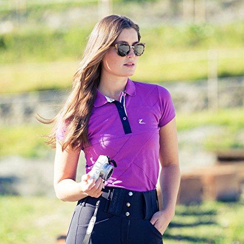 Horze Fernanda Child's Short-Sleeved Polo Shirt Purple 8 Polo Shirts Horze 