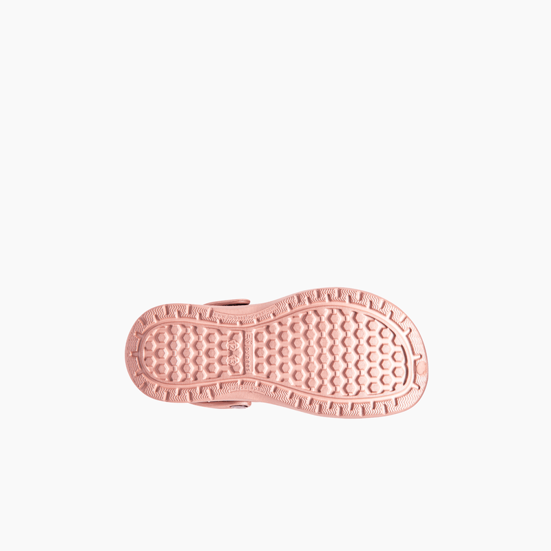 Metallic Rose Gold Joybees Kids' Cozy Lined Clog Up-Side Down