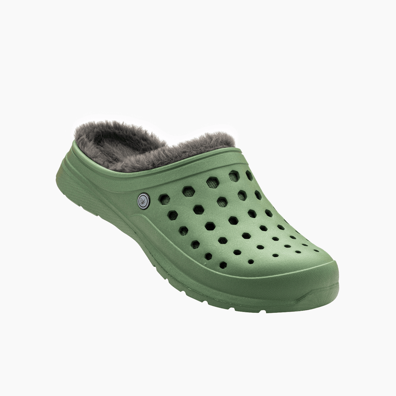 Sage/Charcoal Joybees Men's Cozy Lined Clog Front