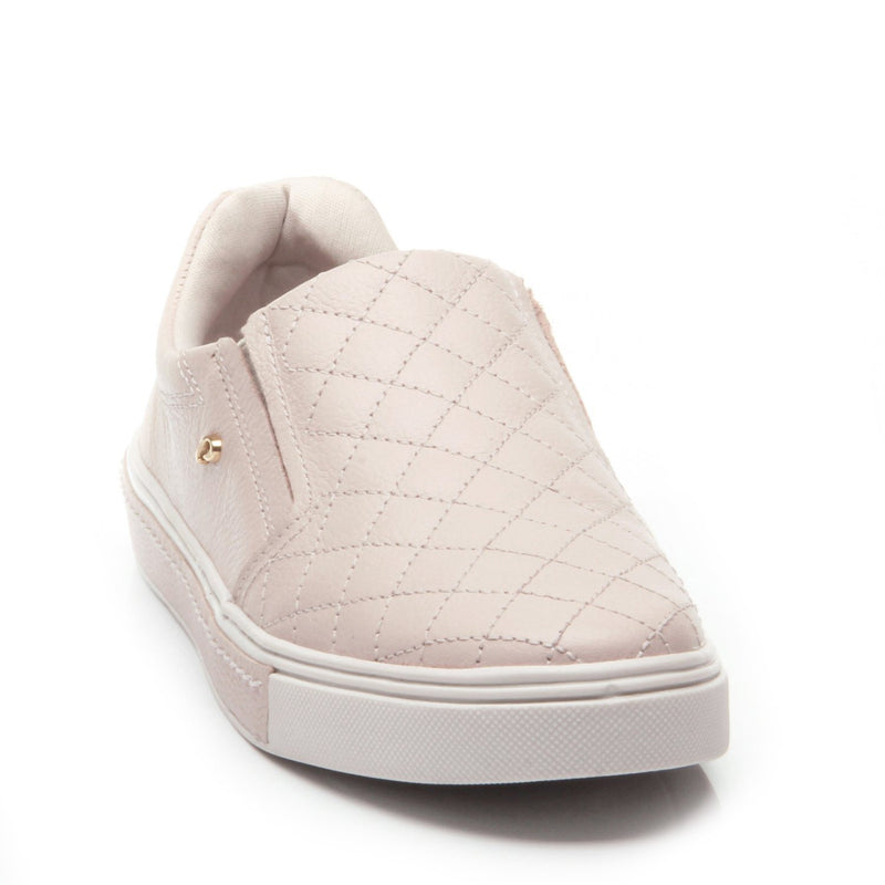 Front View of Rose Pegada Women's Quilted Teen Slip-On Casual Shoes Loafers