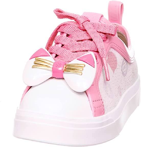 Neon Pink/White Petite Jolie Lupita Kitty Girls Shoes