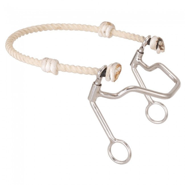 Kelly Silver Star Stop N’ Turn Stainless Steel Shanks with Rope Nose Western Horse Bits JT International 