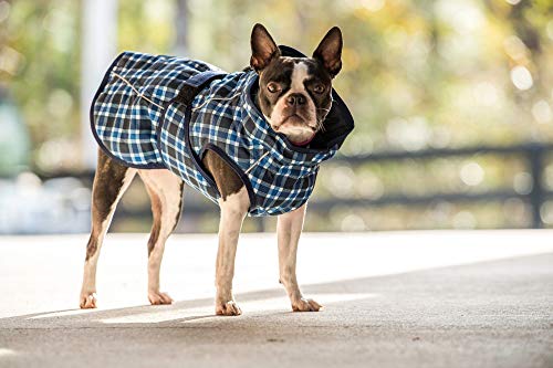 FITS Dog Coat 200 GSM Poly Fill Dog Coats FITS Navy/White Check XX-Large 