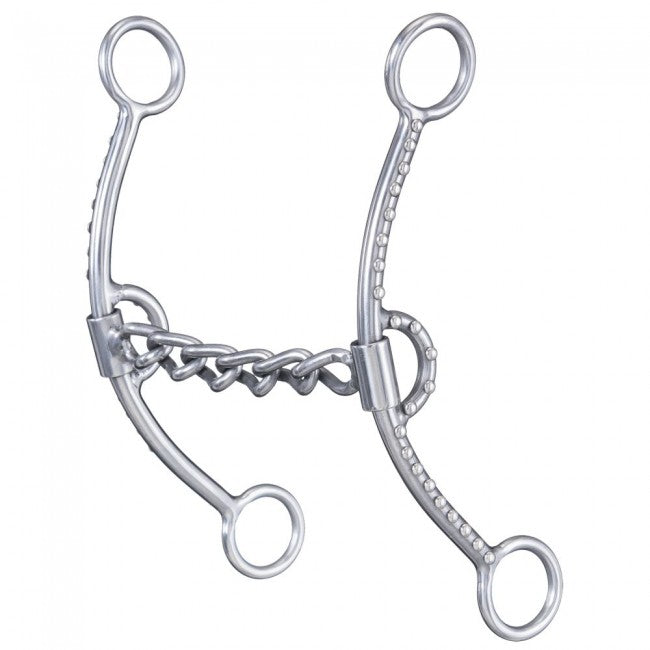 Tough 1 Sweet Iron Chain Mouth Lifter Snaffle Western Horse Bits