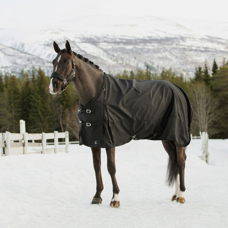Black Front Faced Horze Nevada 1200D Ripstop Lightweight Turnout Rug Turnout Sheets