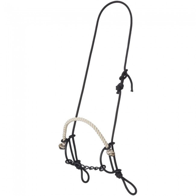 Tough 1 Rope Headstall with Rope Nose/Chain Gag Combo