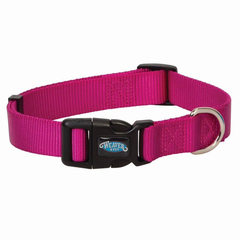 Weaver Leather Nylon Prism Snap-N-Go Collar Dog Collars and Leashes Weaver Leather Raspberry Large 