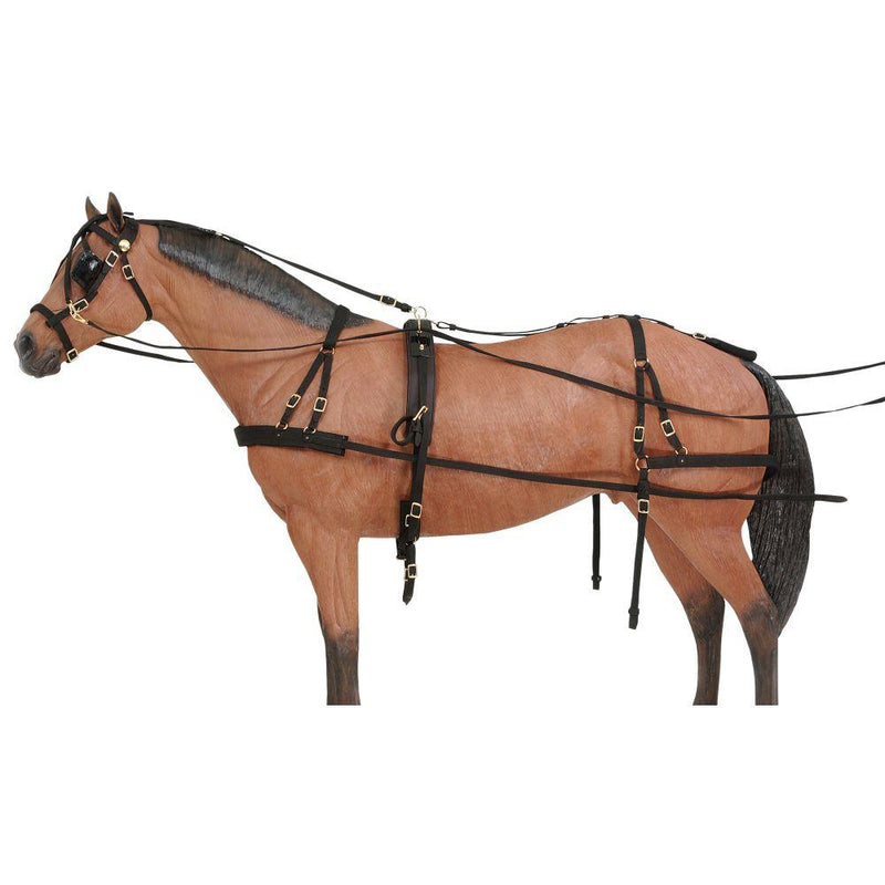Black Horse Tough 1 Deluxe Nylon Driving Harness Western Bridle Accessories
